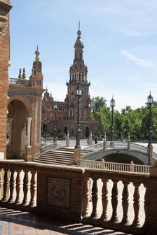 The Plaza de España in the Maria Luisa Park, Seville, Spain, 2023. Creator: Ethel Davies