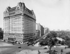 The Plaza Hotel and Central Park, New York, N.Y., between 1900 and 1910. Creator: Unknown