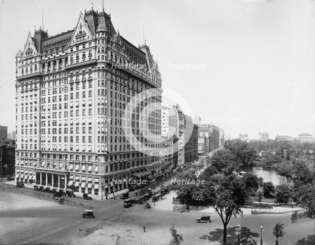 The Plaza Hotel and Central Park, New York, N.Y., between 1900 and 1910. Creator: Unknown.
