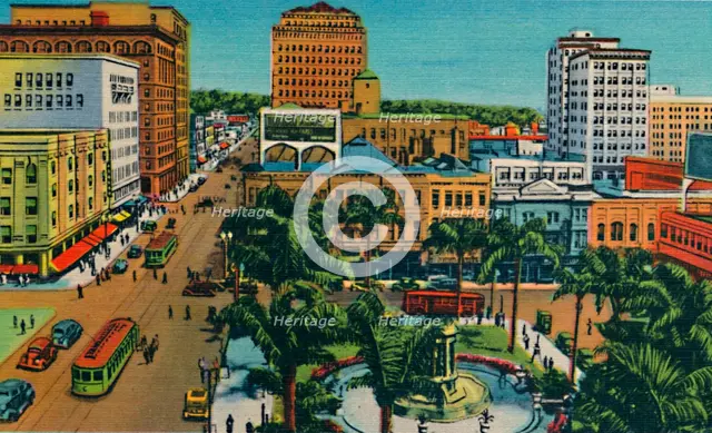 'The Plaza. San Diego, California', c1941. Artist: Unknown.