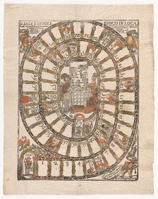 The Pleasant Game of the Goose (Il Dilettevole..., After 1640 (probably printed later 17th century). Creator: Anon