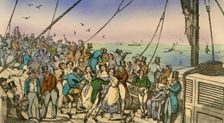 The Pleasures of a Margate Steam Packet 1838. Artist: Henry Thomas Alken
