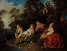 The pleasures of bathing. Creator: Jean-Baptiste Pater