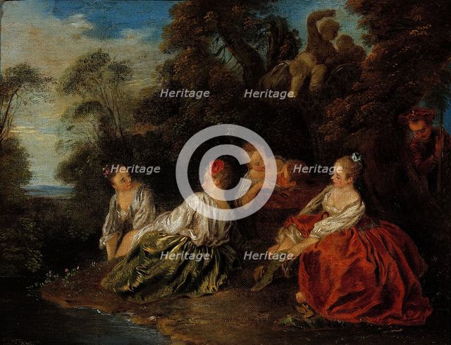 The pleasures of bathing. Creator: Jean-Baptiste Pater.