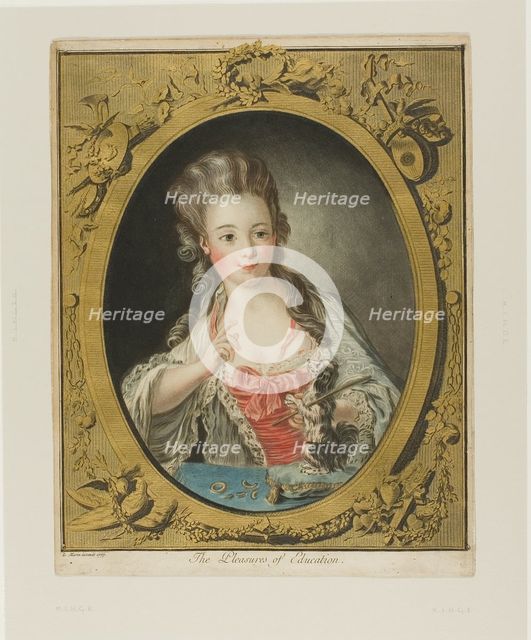 The Pleasures of Education, 1777. Creator: Louis Marin Bonnet.