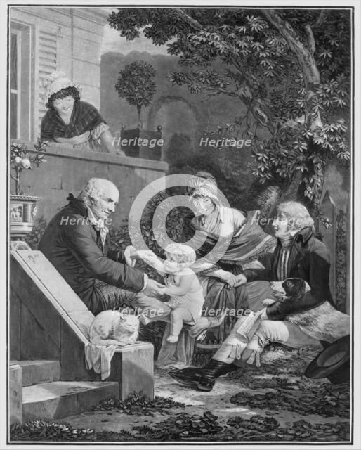 The Pleasures of Fatherhood,.n.d. Creator: Philibert Louis Debucourt.