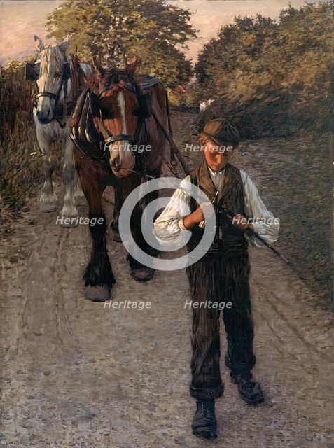 The Plough Boy, ex. 1900. Creator: Henry Herbert la Thangue.