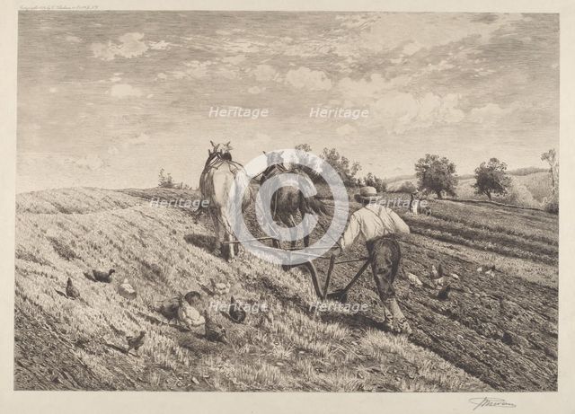 The Ploughman, 1886. Creator: Peter Moran.