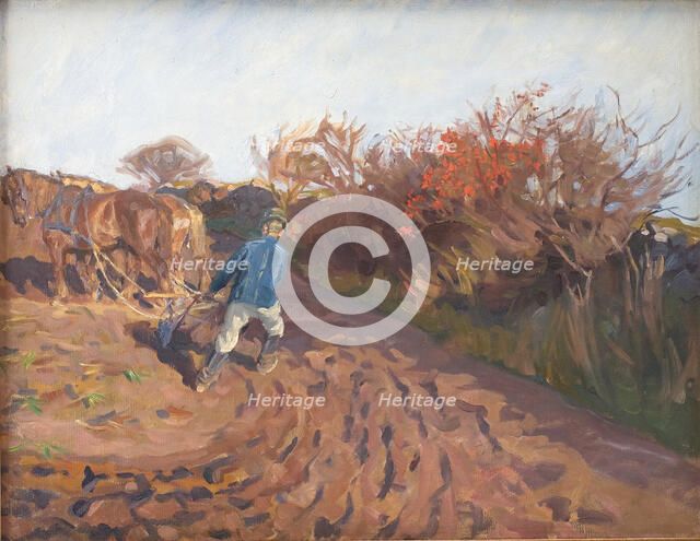 The Ploughman Turns, 1898-1902. Creator: Peter Hansen.