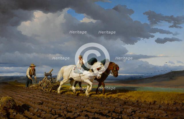 The Ploughing, 1844. Creator: Bonheur, Rosalie (Rosa) (1822-1899).