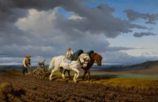 The Ploughing, 1844. Creator: Bonheur, Rosalie (Rosa) (1822-1899)