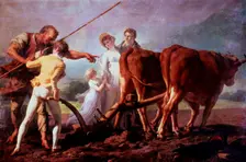 The Ploughing Lesson 1798. Artist: Francois-Andre Vincent