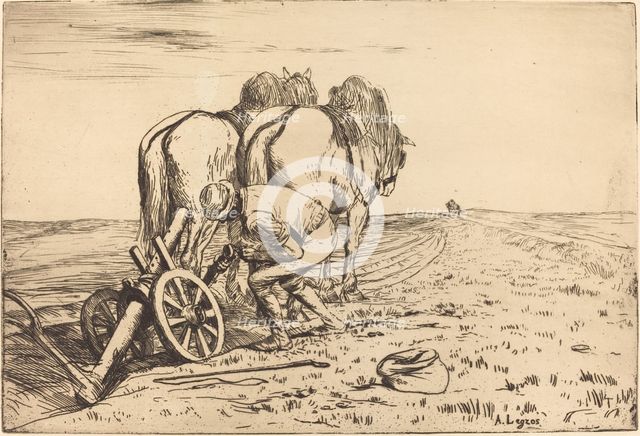 The Plow (La charrue). Creator: Alphonse Legros.