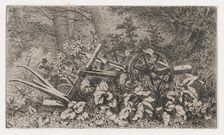 The Plow with Burdock Plants, 1858. Creator: Eugene Blery