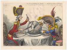 The Plumb-Pudding in Danger, or State Epicures Taking un Petit Souper, 1805