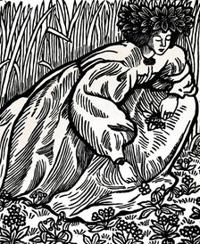 The Poems of Ronsard. Original Woodcut 1902, (1923). Artist: Lucien Pissarro