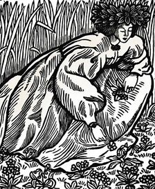 The Poems of Ronsard. Original Woodcut 1902, (1923). Artist: Lucien Pissarro