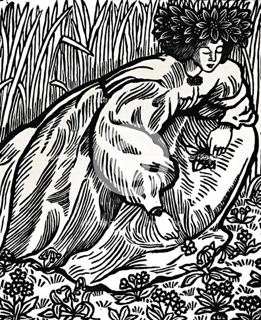 'The Poems of Ronsard. Original Woodcut', 1902, (1923). Artist: Lucien Pissarro.