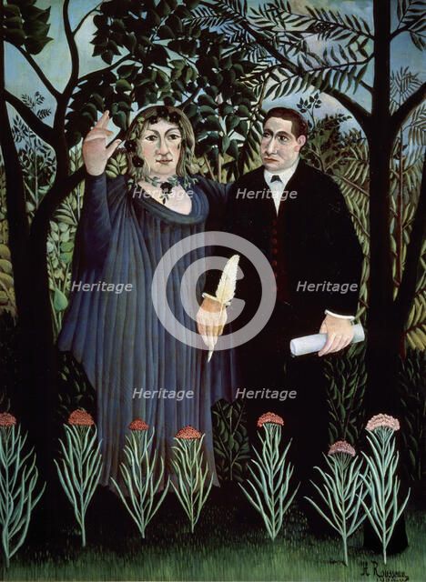 'The Poet and his Muse. Portrait of Guillaume Apollinaire and Marie Laurencin', 1909. Artist: Henri Rousseau