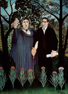 The Poet and his Muse. Portrait of Guillaume Apollinaire and Marie Laurencin 1909. Artist: Henri Rousseau