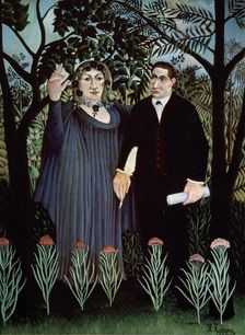 The Poet and his Muse. Portrait of Guillaume Apollinaire and Marie Laurencin 1909. Artist: Henri Rousseau
