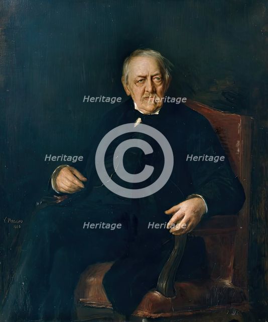 The poet Eduard von Bauernfeld, 1888. Creator: Vilma Parlaghy.