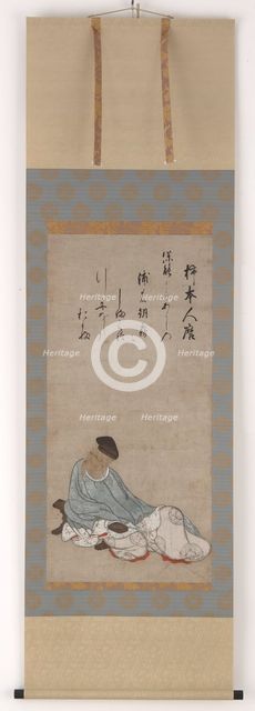 The Poet Kakinomoto no Hitomaro, Muromachi or Momoyama period, 16th century. Creator: Unknown.