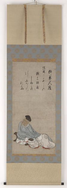 The Poet Kakinomoto no Hitomaro, Muromachi or Momoyama period, 16th century. Creator: Unknown
