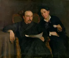 The Poet Jan Van Beers and his Wife, The Artist's Parents, c1880s. Creator: Jan Van Beers