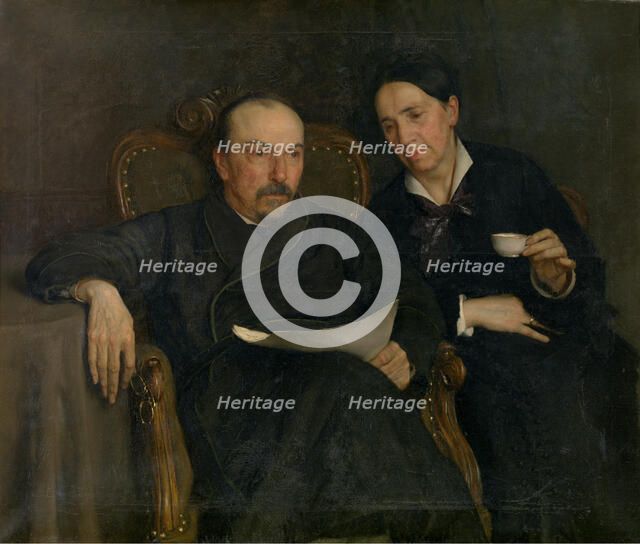 The Poet Jan Van Beers and his Wife, The Artist's Parents, c1880s. Creator: Jan Van Beers.