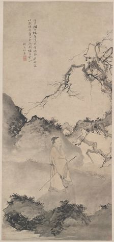 The Poet Lin Bu Wandering in the Moonlight, late 1400s. Creator: Du Jin (Chinese, 1446-c. 1519)