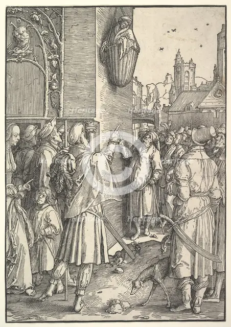The Poet Virgil in a Basket, 1512. Creator: Lucas van Leyden.