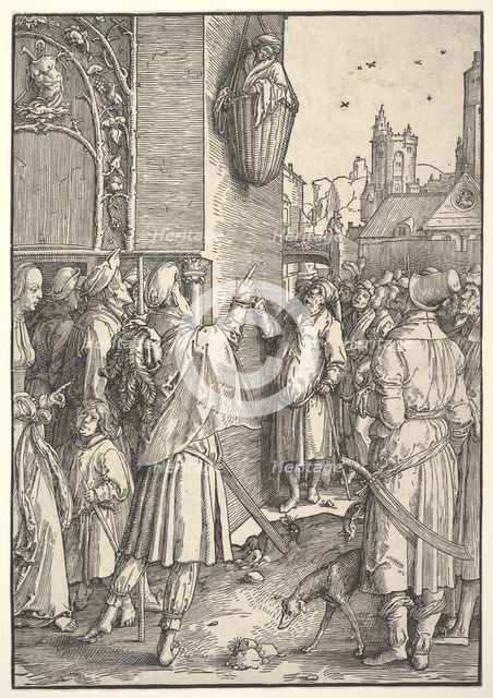 The Poet Virgil in a Basket, 1512. Creator: Lucas van Leyden.