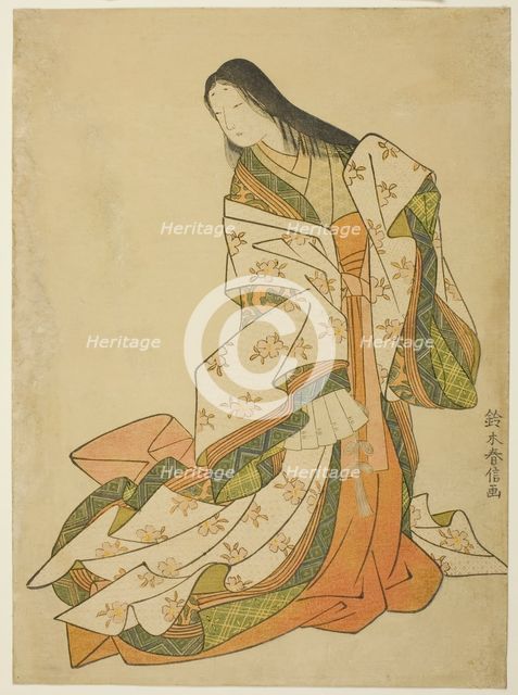 The Poetess Ono no Komachi, Edo period (1615-1868), 1767/68. Creator: Suzuki Harunobu.