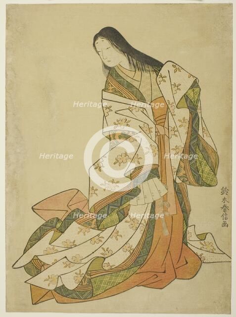 The Poetess Ono no Komachi, Edo period (1615-1868), 1767/68. Creator: Suzuki Harunobu.
