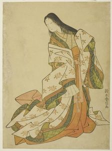 The Poetess Ono no Komachi, Edo period (1615-1868), 1767/68. Creator: Suzuki Harunobu