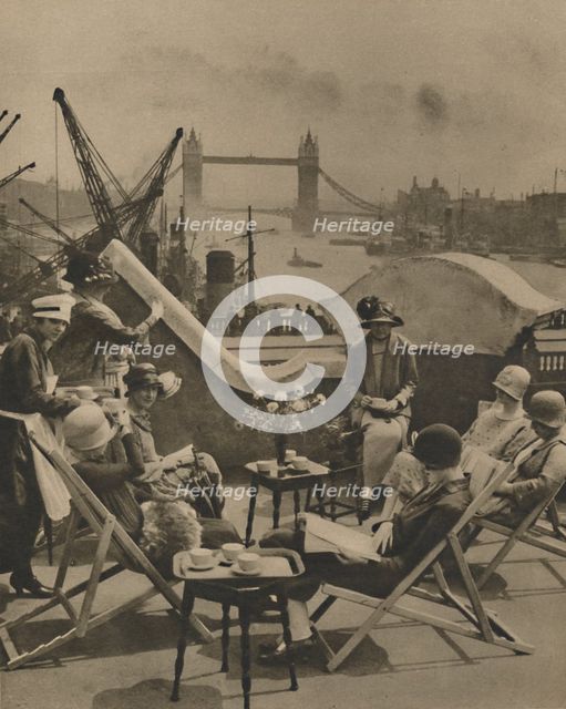 'The Pool from the Roof Garden of the Langbourne Club for City Women', 1920s, (c1935).  Creator: Unknown.