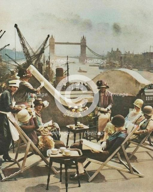 'The Pool from the Roof Garden of the Langbourne Club for City Women', 1920s, (c1935).  Creator: Unknown.