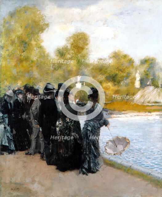 The Pool in the Jardin du Luxembourg. Artist: De Nittis, Giuseppe (1846-1884)
