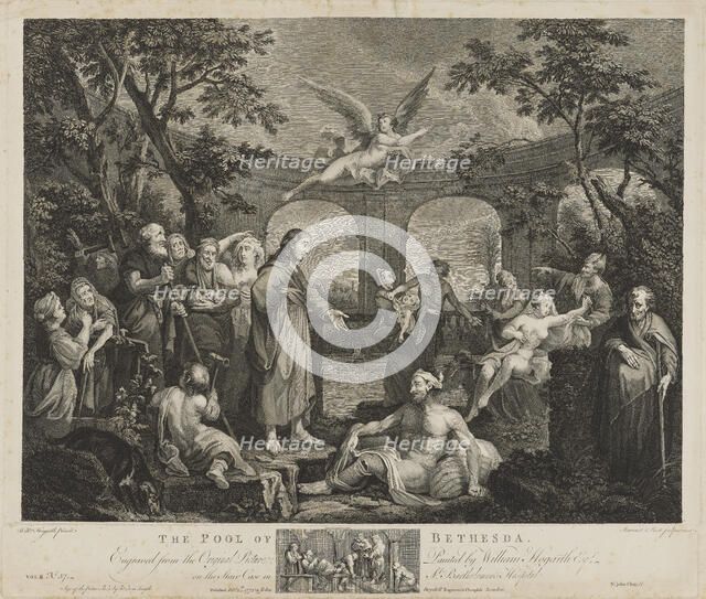 The Pool of Bethesda, 1772. Creators: Simon François Ravenet, Victor Marie Picot.