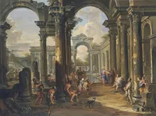 The Pool of Bethesda. Artist: Panini, Giovanni Paolo (1691-1765)