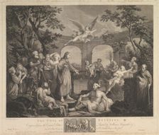 The Pool of Bethesda (St. John, Chapter 5), February 24,1772. Creators: Simon François Ravenet, Victor Marie Picot