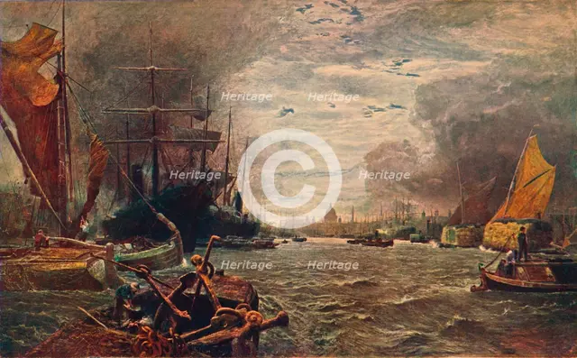 'The Pool of London', 1888 (1906). Artist: Unknown.