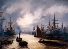The Pool of London, 1892. Artist: WJ Baker