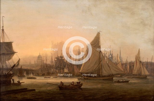 'The Pool of London', c1805. Creator: Thomas Luny.