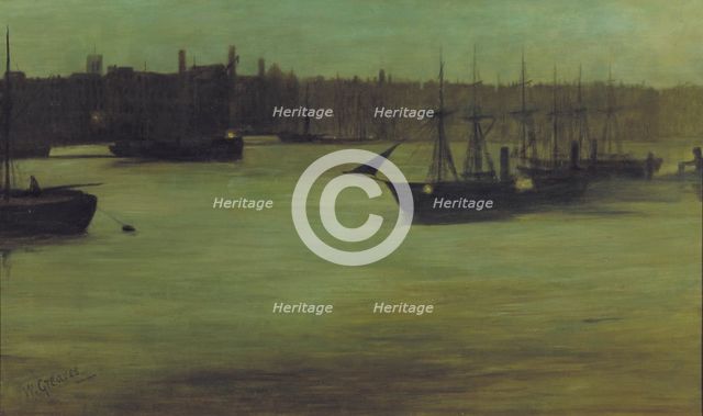 'The Pool of London', c1866-1899. Artist: Walter Greaves