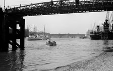 The Pool of London from Tower Beach, London, c1945-c1965. Artist: SW Rawlings