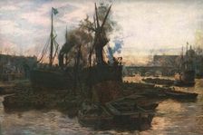 The Pool of London late 19th-early 20th century, (c1930). Creator: William Lionel Wyllie