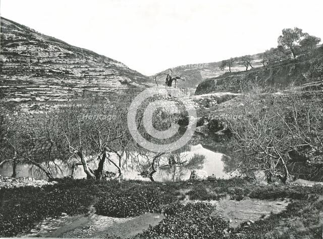 The Pool of Siloam, Jerusalem, Palestine, 1895. Creator: W & S Ltd.