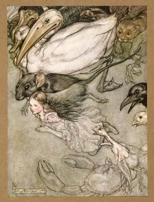 The Pool of Tears, from Alice's Adventures in Wonderland, by Lewis Carroll, pub. 1907